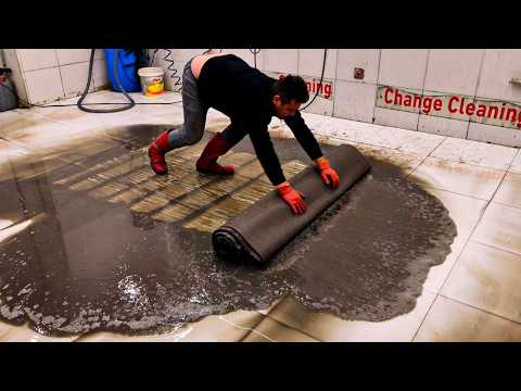 Satisfying Deep Rug Cleaning: From black to Purple!