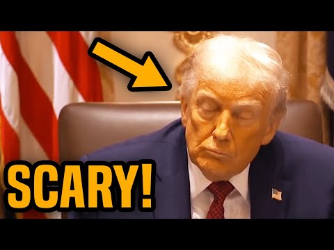 Sickly yellow Trump appears completely out of it