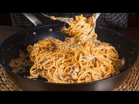 One Pan Bacon Spaghetti is Better than Pizza! 10 Minutes, No Boil Needed!