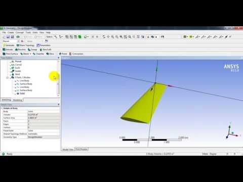 Ansys DesignModeler - How to create 3D wing using airfoil