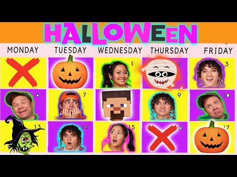 DIY Halloween Costume Spin the Wheel Game with Ellie Jimmy and Casey