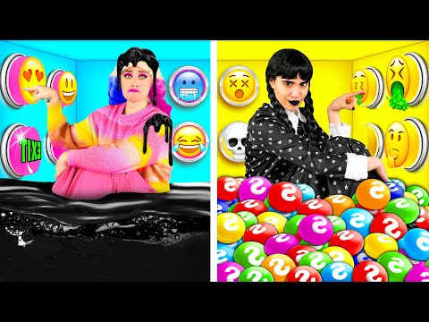 1000 미스터리 버튼만 1로 도전을 피할 수 있습니다함께 Wednesday | 재미있는 상황 Parara Best