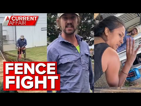 Screaming match between disputing neighbours caught on camera | A Current Affair