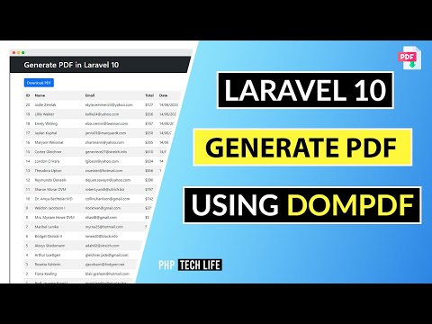 Laravel 10 Generate & Download PDF | DomPdf | PHP Tech Life Hindi