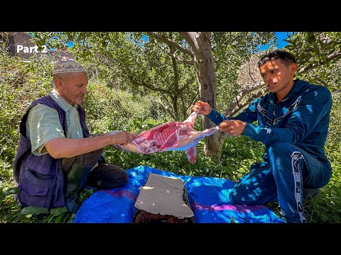 وثائقي : الجزء الثاني من طبخ القرى المغربية، طريقة طبخ وجبات منطقة تيزي اوسم ضواحي قمة جبل توبقال