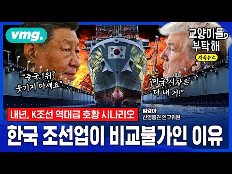 "배라고 다 같은 배 아냐"...우리가 놓쳤던 내년 조선업 역대급 호황 시나리오, 한국이 진짜 비교불가인 이유 (ft.엄경아 신영증권 리서치센터 연구위원) / 교양이를 부탁해