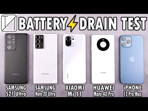 Samsung S21 Ultra vs Note 20 Ultra / Mi 11 / Mate 40 Pro / iPhone 12 Pro Max Battery Life DRAIN Test