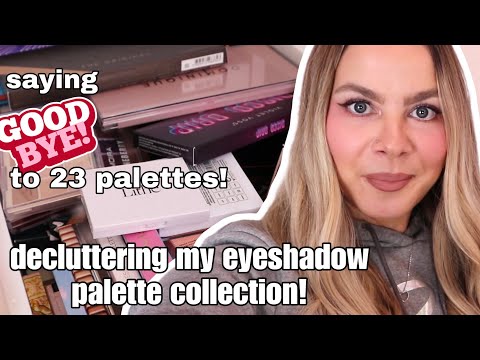 EYESHADOW PALETTE COLLECTION & DECLUTTER! 51 Palettes!!