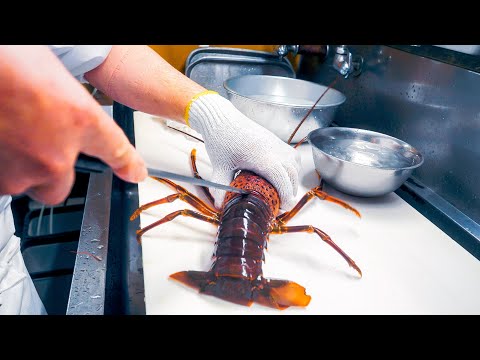 【超希少】丸ごと食す?ソフトシェル伊勢海老料理 降臨!職人技 さばき方 日本 倭庵黒石