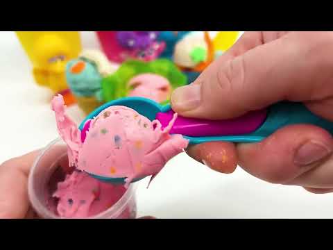Play and Create Ice Cream Designs | Playdough Creations with Modeling Clay