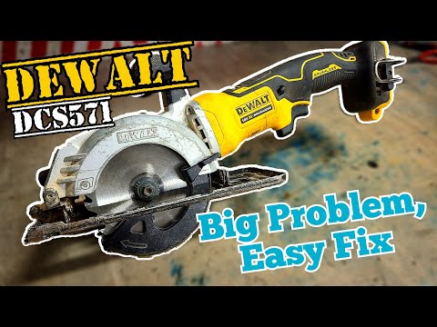 Dewalt DCS571 Cordless saw faulty, motor runs, but blade won't spin.