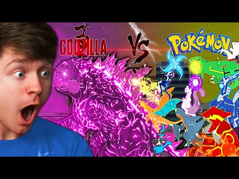 Reacting to GODZILLA vs POKEMON! (Crazy)