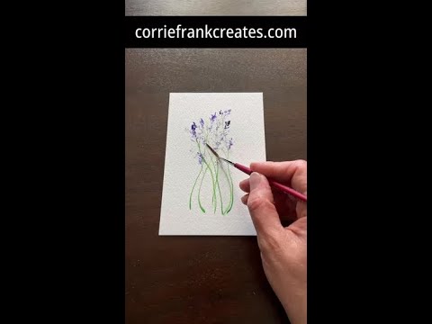 Purple Watercolor Flowers #Short