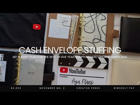 CASH ENVELOPE STUFFING | 2026 plans, a gift from youtube, & happy mail 🎬✨💌 | november no. 2 | $2,020