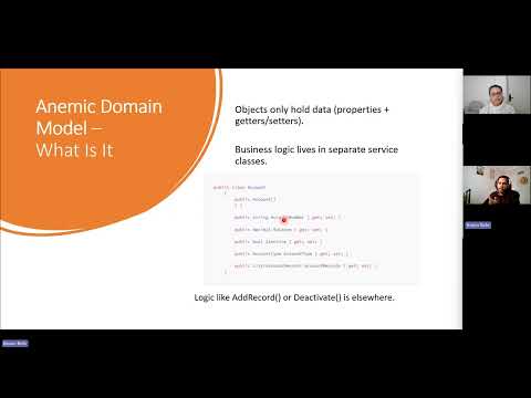Anemic vs Rich Domain Model - Domain Driven Design talk