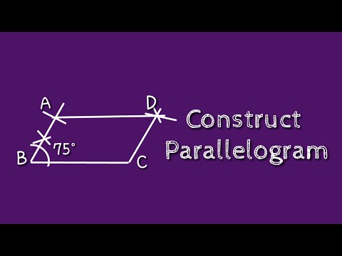 How to construct a parallelogram using compass.Draw a parallelogram.shsirclasses.