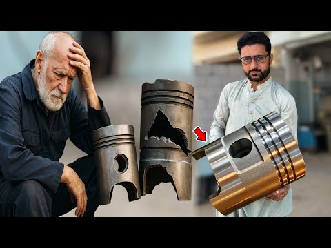 This Piston Was DOOMED — But Watch How Precision Lathe Threading & Welding Made It Better Than New!