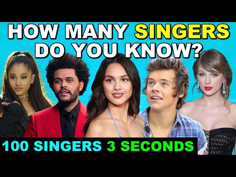 Guess The Singer in 3 Seconds... 100 Famous Singers... How many singers do you know?