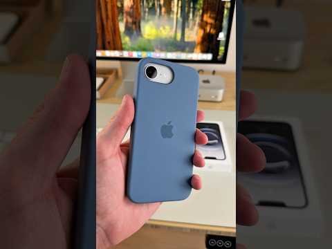 Unboxing the iPhone 16e Winter Blue Silicone Case🔥