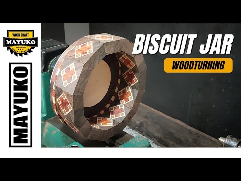 BEAUTIFUL BISCUIT JAR, woodturning