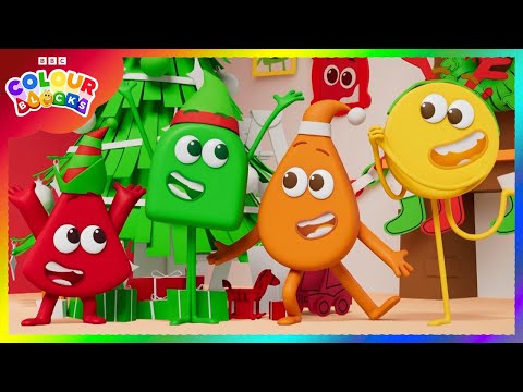 A Colourful Christmas 🎅🎄🌈 | Kids Learn Colours | Colourblocks