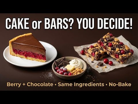 Fancy Cake or Easy Bars? You Decide — Same Ingredients!