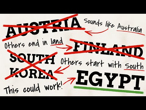 Eliminating Country Names Until I Find The Most Unique