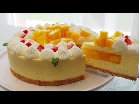 🥭🥭 【NO BAKE】Mango Mousse Cake l 6 inches Recipe
