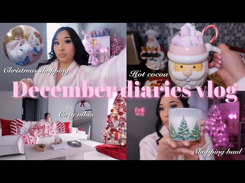 DECEMBER DIARIES VLOG 🎄🎀: Christmas shopping, shein haul, hot cocoa, & cozy day 
