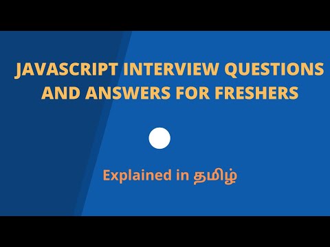 JavaScript Interview Questions and Answers for freshers | Tamil
