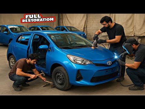 Old Toyota  Aqua Car Restoration That Shocked Everyone ||  Local Workshop Skills on Another Level ||
