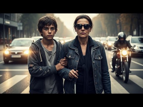 Homeless Boy Helped a Biker's Blind Wife Crossing a Busy Road — What the Hells Angels Did Next..