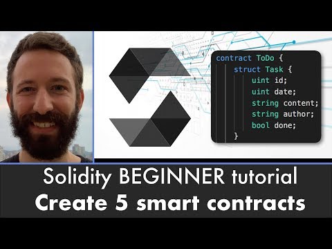 Solidity / Ethereum Smart Contract BEGINNER Tutorial - Create 5 Smart Contracts