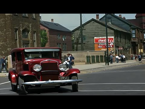 Chicago 1930s in Color, Rare Glimpse in Depression-Era [60fps, Remastered] w/Sound Design