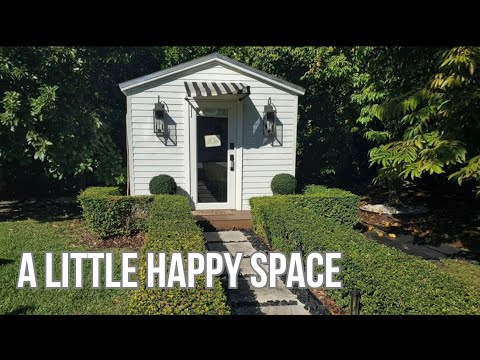 A Blissful Backyard "She Shed" Office Tour | Small Space Inspiration