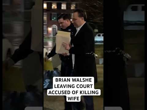 Brian Walshe leaving court — accused of killing his wife Ana.