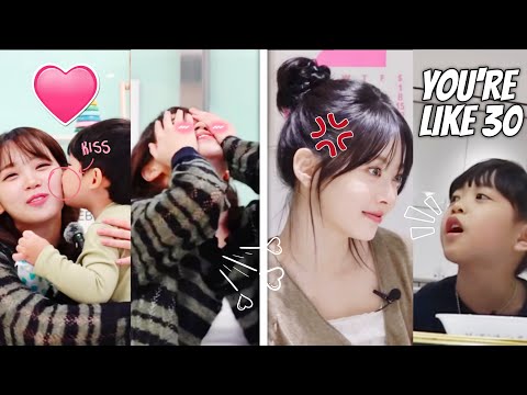 CHAEWON received a KISS from a BABY and EUNCHAE's reaction when a KID told her AGE(CUTE AND FUNNY )