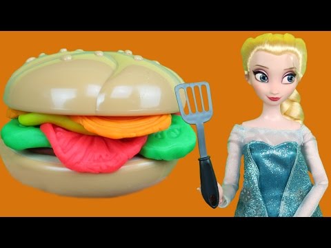 ELSA’s Barbecue ! Elsa and Anna toddlers at BBQ !  Picnic