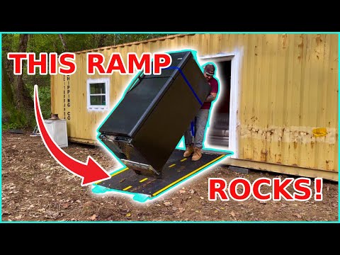 Easy DIY RAMP for sheds and containers that goes anywhere! No MATH!