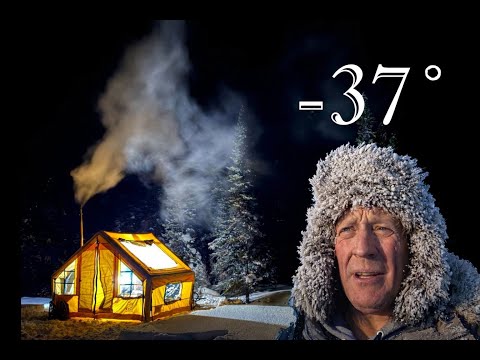 Man sleeps in an Inflatable Tent in Bone-Chilling temps. A Risky but Thrilling Experience.