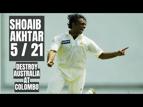 Unleashing Fury - Shoaib Akhtar's Epic Destruction | Pakistan vs Australia | 1st Test 2002 Colombo