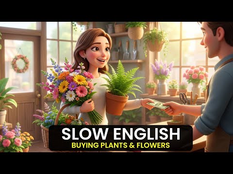 Learn English Naturally | Buying Plants & Flowers (Slow, Easy English)