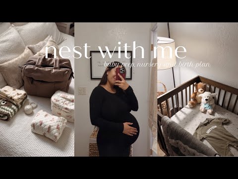 NESTING VLOG | chatting birth plan, last minute nesting and nursery 🍼🩵