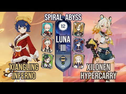 Xiangling Inferno x Xilonen Hypercarry | Spiral Abyss 6.2 / Luna III | Genshin Impact