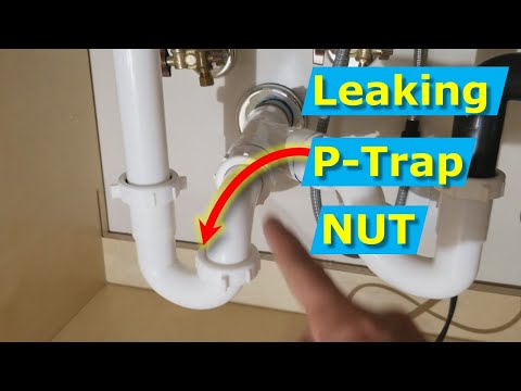 How To Fix Kitchen Sink P-Trap Leaking | Pipe Connection Nut