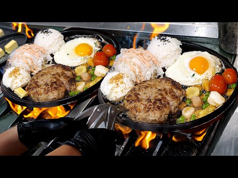 ONLY 100 Plates Served Daily! The Best Ever Juicy Hamburger Steak on a Hot Plate