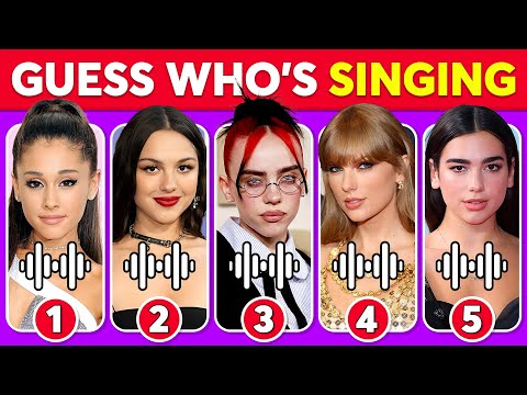 Guess WHO'S SINGING 🎤🎵 | Female Celebrity Edition | Taylor Swift, Billie Eilish, Olivia Rodrigo, SZA