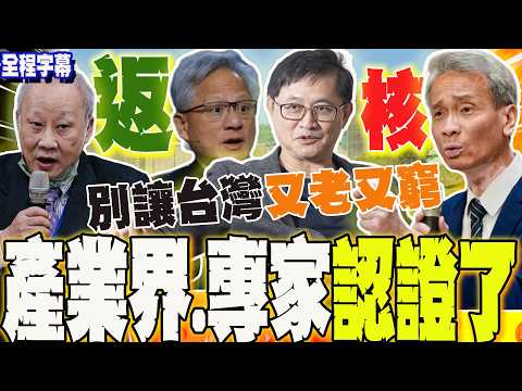 【全程字幕】反核?返核!!AI教父黃仁勳喊話 童子賢示警:別讓台灣又老又窮...專家李敏.葉宗洸出面釋疑