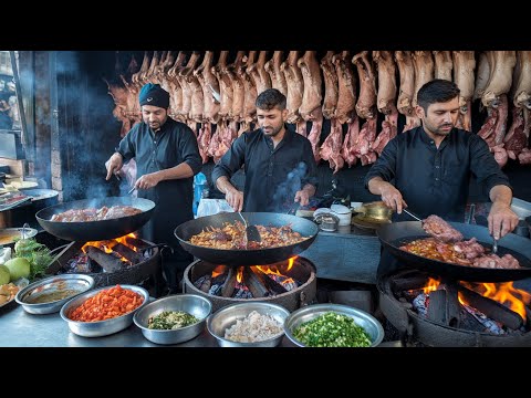 MEAT HEAVEN IN PAKISTAN | UNSEEN DESI FAMOUS MUTTON KARAHI & NAMKEEN GOSHT SELLING TON OF MEAT DAILY