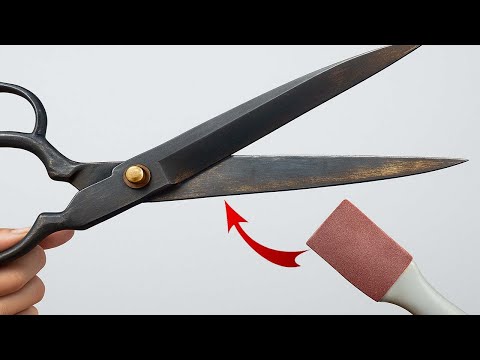 How to Sharpen Scissors Like a Razor! How to Make Scissors Never Rust | Useful Idea from WELD VTQ